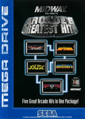 Williams Arcade's Greatest Hits (USA) box cover front